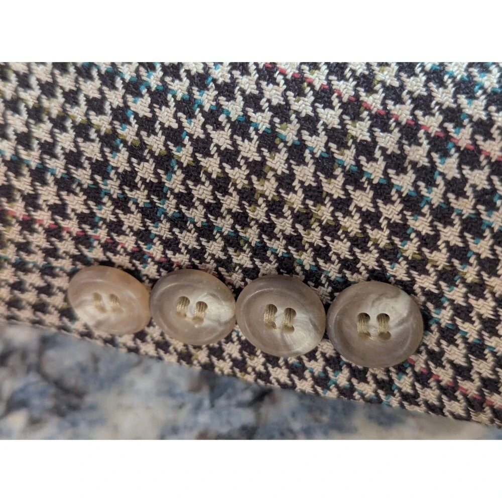 Vintage Polo University Club Ralph Lauren Mens Houndstooth Blazer Jacket Read